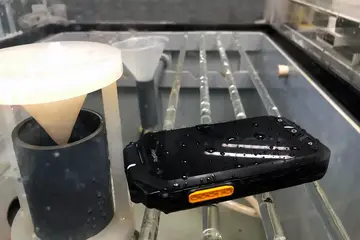 RG725 undergoing salt spray test