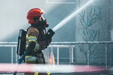Fire Fighter at work